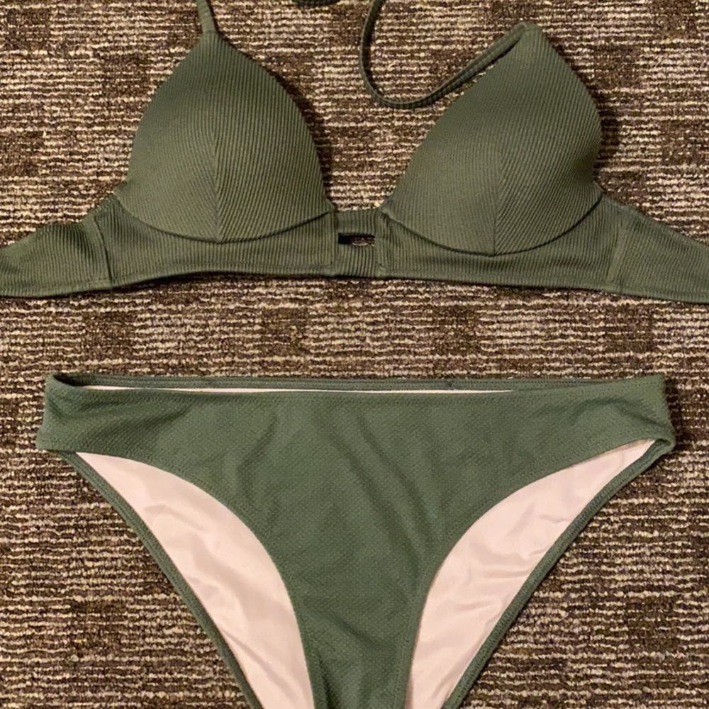 Shade & Shore olive green bikini
